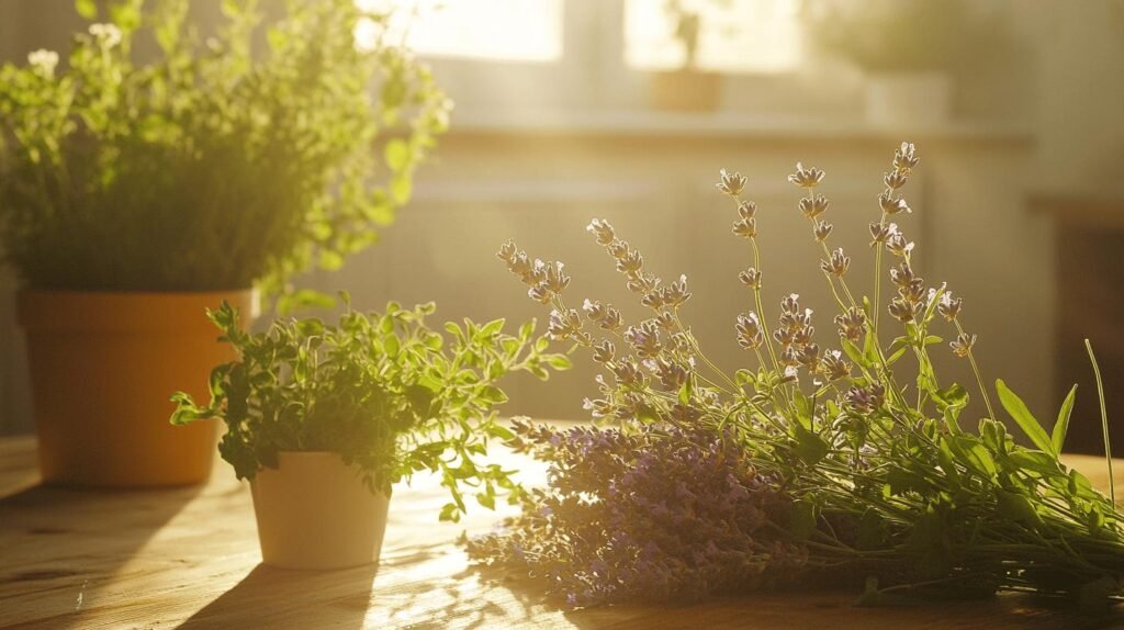 Voici une version du texte intégrant les mots « shilajit », « shilajit pur », « shilajit en bocal » et « shilajit résine » : La lumière du soleil filtre à travers la fenêtre, illuminant des herbes en pot, un bouquet de lavande sur une table en bois, ainsi qu'un bocal de shilajit pur. Cette atmosphère chaleureuse et paisible met naturellement en valeur la présence apaisante des plantes et du shilajit résine. Un doux rayon éclaire particulièrement le shilajit en bocal, soulignant l’alliance parfaite entre la nature brute des herbes aromatiques et les bienfaits précieux du shilajit. N’hésitez pas si vous souhaitez adapter ce texte selon un ton ou un contexte précis !.