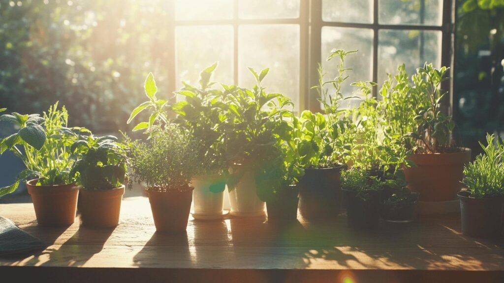 Bien sûr ! Voici la version modifiée de votre texte, intégrant les mots-clés demandés : --- Plusieurs herbes et petites plantes en pot sont posées sur une table en bois près d'une fenêtre ensoleillée, avec la lumière du soleil entrant et projetant une lueur chaleureuse et naturelle sur le feuillage vert. Parmi ces plantes figurent des pots de shilajit pur et shilajit en bocal, vitrines de remèdes naturels de bien-être. La riche texture de résine de shilajit se marie harmonieusement avec les tons terreux de la scène, ce qui en fait un cadre idéal pour mettre en valeur les bienfaits du shilajit dans la vie quotidienne. --- Si vous souhaitez une adaptation en français ou d'autres variantes avec ces mots-clés intégrés différemment, dites-le-moi !.